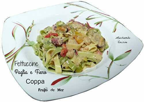Fettuccine «paglia e fieno» aux fruits de mer et coppa, balade au Col de Turini
