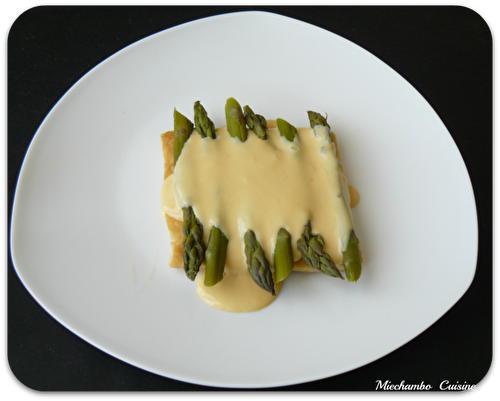 Feuilletés d'Asperges au Sabayon de Citron