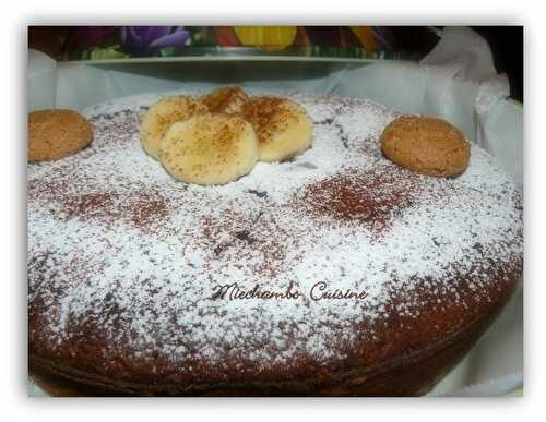 Gâteau au Chocolat, Bananes et Amaretti Secs, petits secrets Beausoleillois