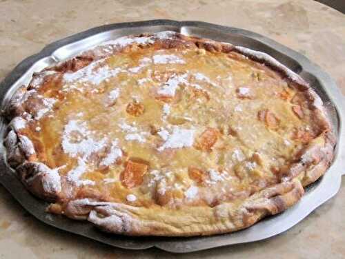 GÂTEAU AU FROMAGE BLANC, AUX ABRICOTS ET AUX PÊCHES