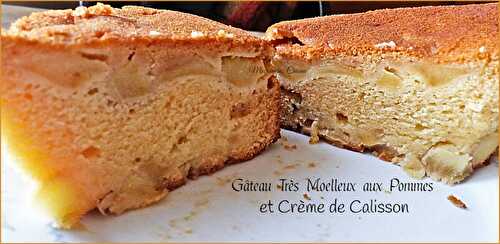 Gâteau très moelleux aux pommes et à la crème de calisson