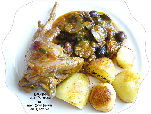 Lapin aux Poivrons et Courgettes en Cocotte