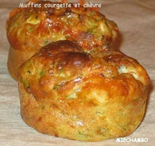 MUFFINS AU CHEVRE ET A LA COURGETTE