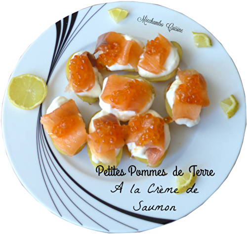 Petites pommes de terre à la crème de saumon fumé