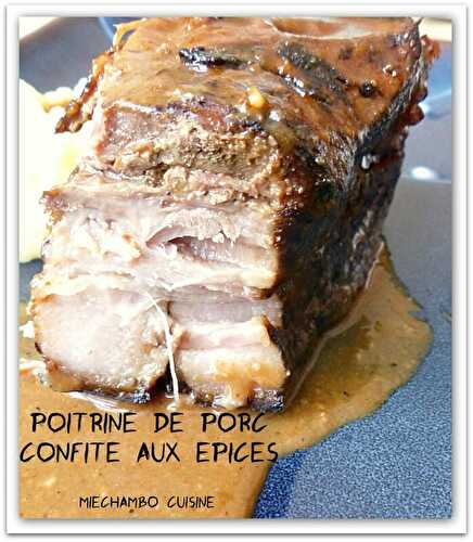 Poitrine de porc confite aux épices