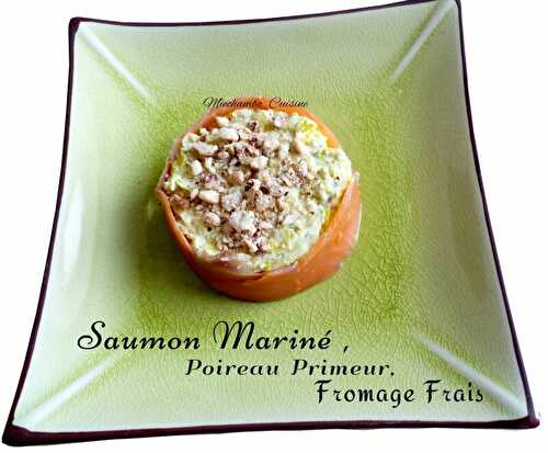 Rémoulade de poireaux primeurs au saumon et fromage frais