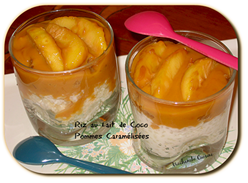 Riz au lait de coco et pommes caramélisées