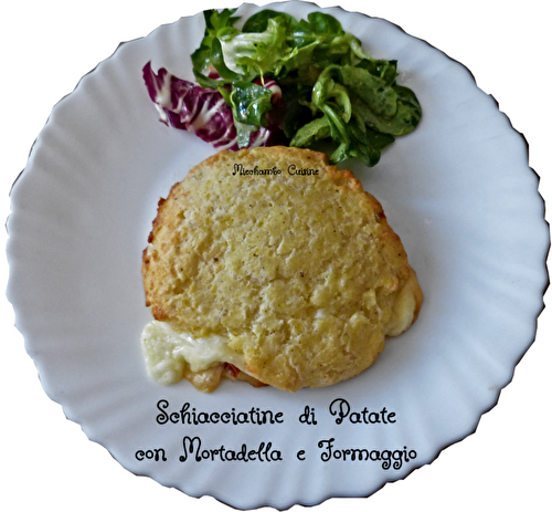 Schiacciatine de pommes de terre au fromage et mortadelle