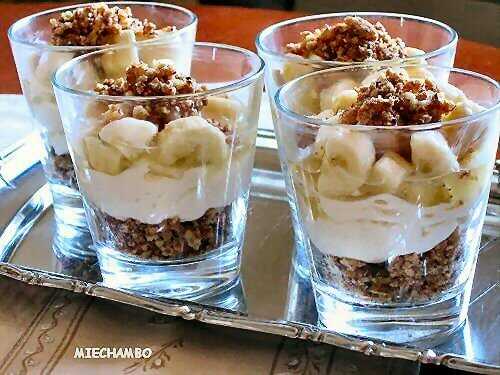 VERRINES DE BANANES ET MIEL AU MASCARPONE