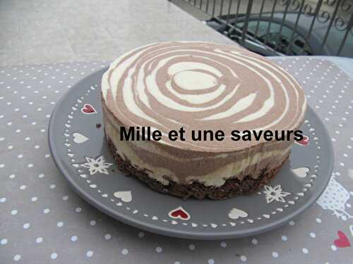 Bavarois en spirale à la vanille et au chocolat