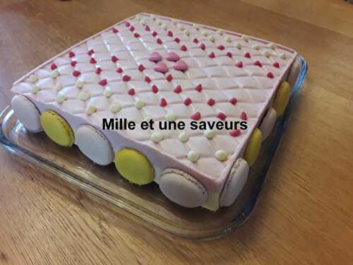 Bavarois fraise, nougat