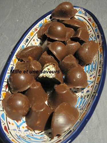 Bouchée au chocolat façon bounty.