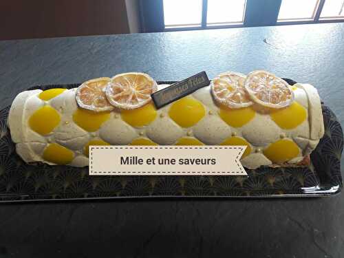 Bûche vanillée et son insert citron