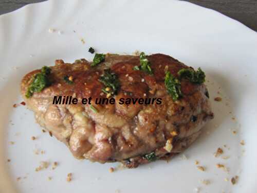 Cervelle de veau aillée et persillée