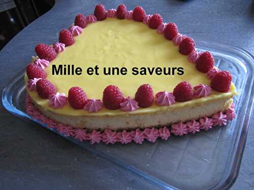 Cheese cake chocolat blanc et framboises