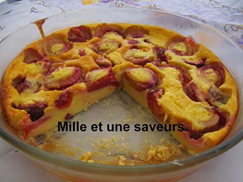 Clafoutis aux prunes fait au thermomix