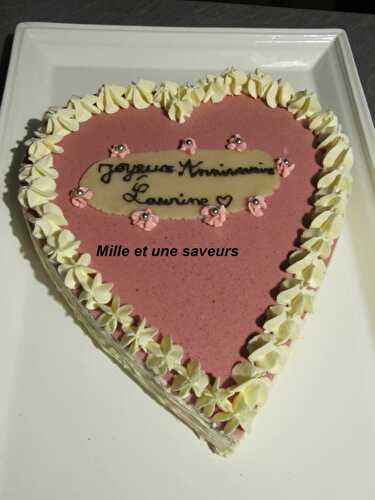 Coeur à la mousse vanillée et boisée