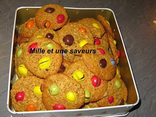 Cookies aux flocons d'avoine et m&m's