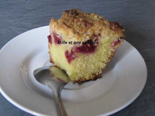 Crumble cake framboise citron