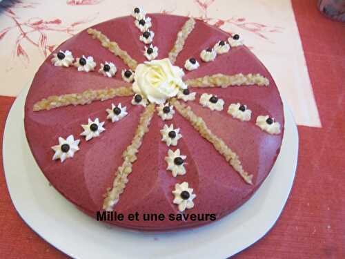 Entremet fruits rouge et pistache