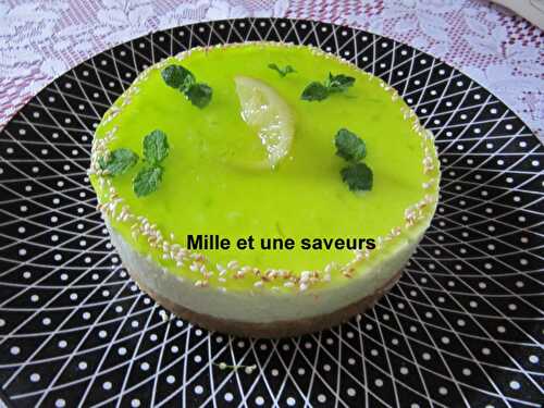 Entremet mojito ( citron vert et menthe fraîche)