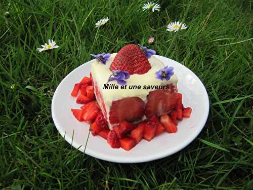 Fraisier avec mousse de mascarpone