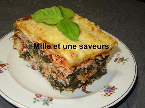 Lasagne au saumon et épinard