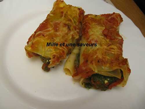 Lasagne rolls aux épinards et chèvre