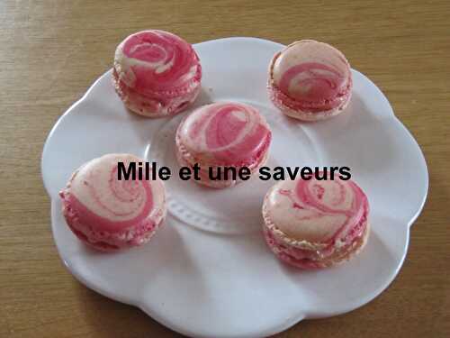 Macarons aux pralines roses