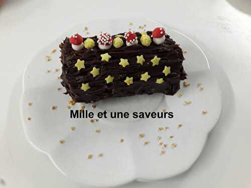 Mini bûche  roulée au chocolat