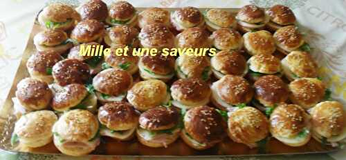 Mini hamburgers en bouchée apéritive