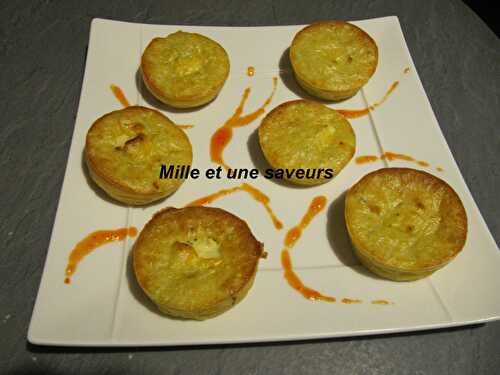 Muffin de courgette, coeur coulant fromage frais