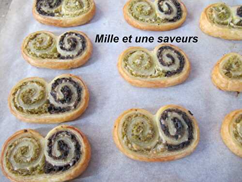 Palmier feuilleté aux olives