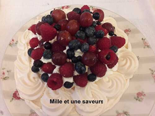 Pavlova et ses fruits rouges