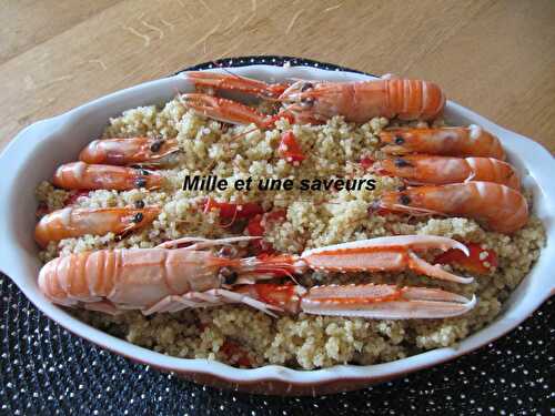 Quinoa poivrons et crevettes