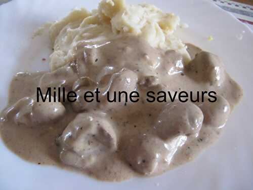 Rognon de veau à la moutarde et à la crème