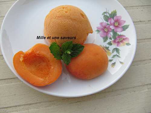 Sorbet à l'abricot avec sorbetière
