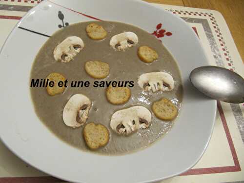 Soupe aux champignons, vache qui rit