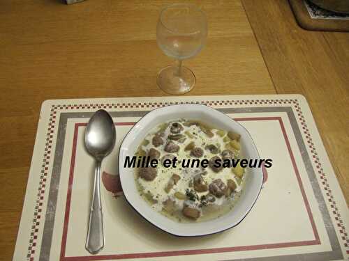 Soupe polonaise aux champignons frais