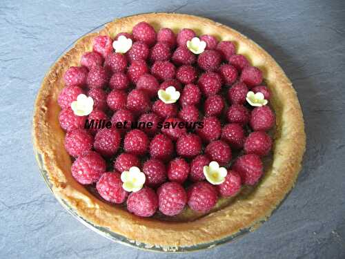 Tarte aux framboises et sa crème d'amandes