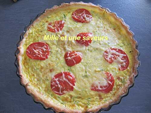 Tarte courgettes thon et saumon fumé