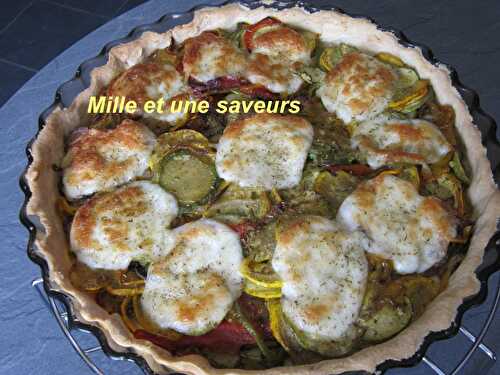 Tarte  légumes d'été et sa mozarella