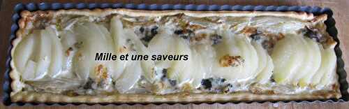 Tartes aux endives, poires et roquefort