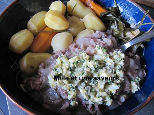 Tête de veau, sauce gribiche au cookéo