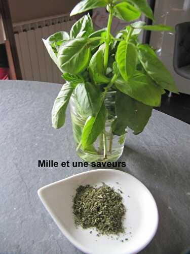 Basilic séché