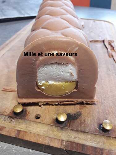Bûche de Noël chocolat noir façon bounty