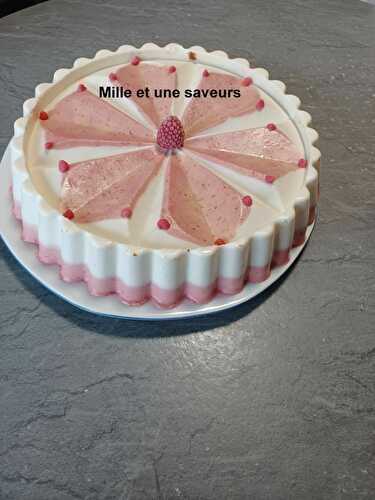 Entremet framboise, coco