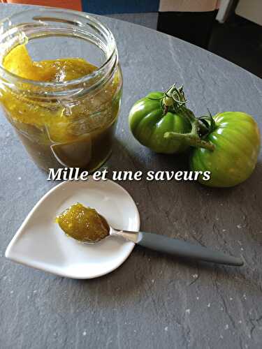 Confiture tomate verte avec vanille cannelle et citron