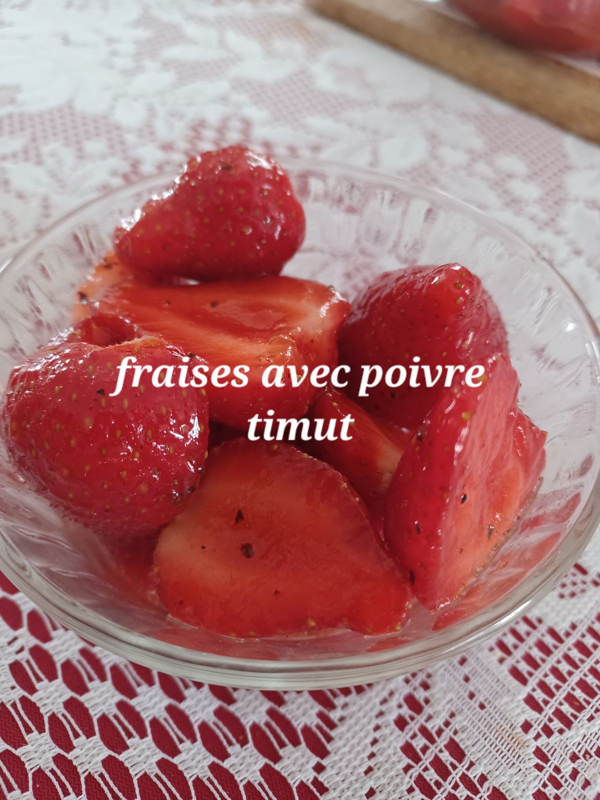 Salade de fraise au poivre de timut