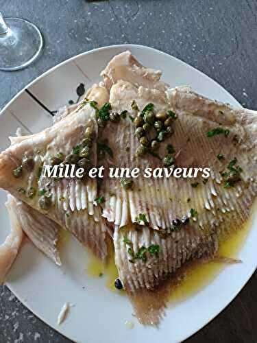 Aile de raie et sa sauce aux câpres 